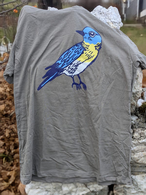 Birdwatcher Tee (Warm Grey)